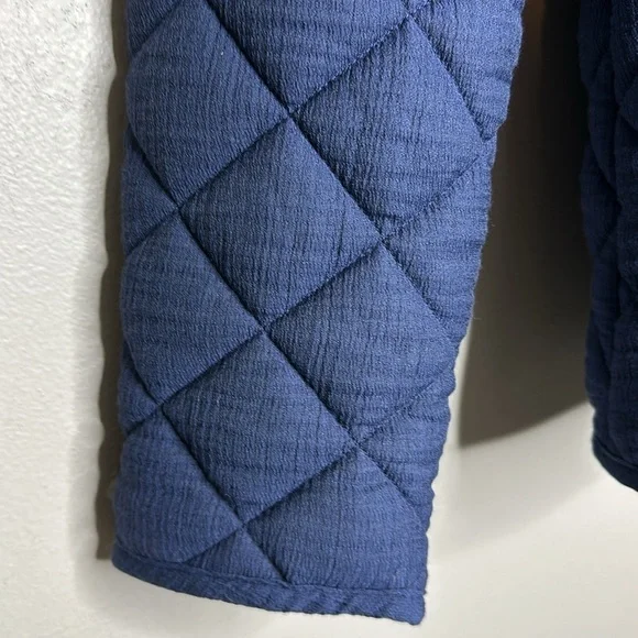 T39 Market & Spruce Quilted Coat Navy Blue New with Tags size XS Stitchfix Brand - Picture 8 of 11